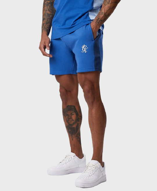 Gym King Contrast Panel Fleece Shorts Riviera Blue/Sky Blue