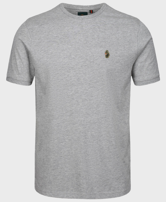 Luke 1977 ZM280165 Traff Core Crew T-shirt Mid Marl Grey