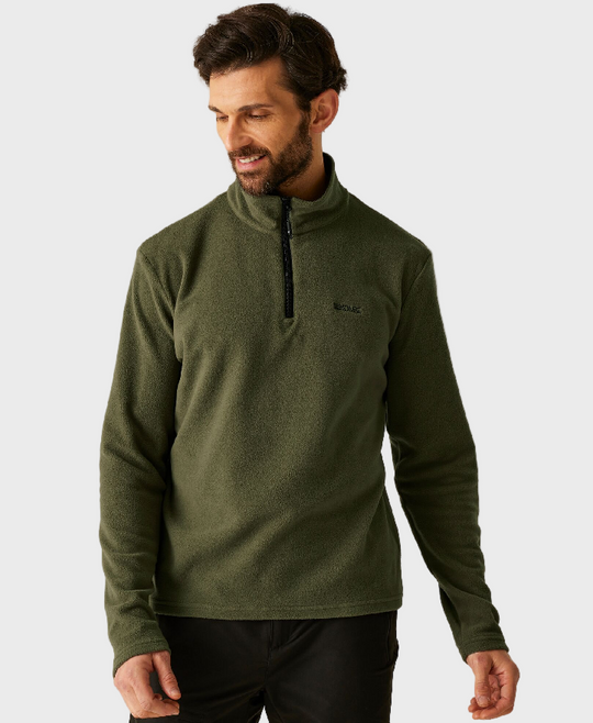Regatta Thompson Lightweight Half Zip Fleece - Olive Green