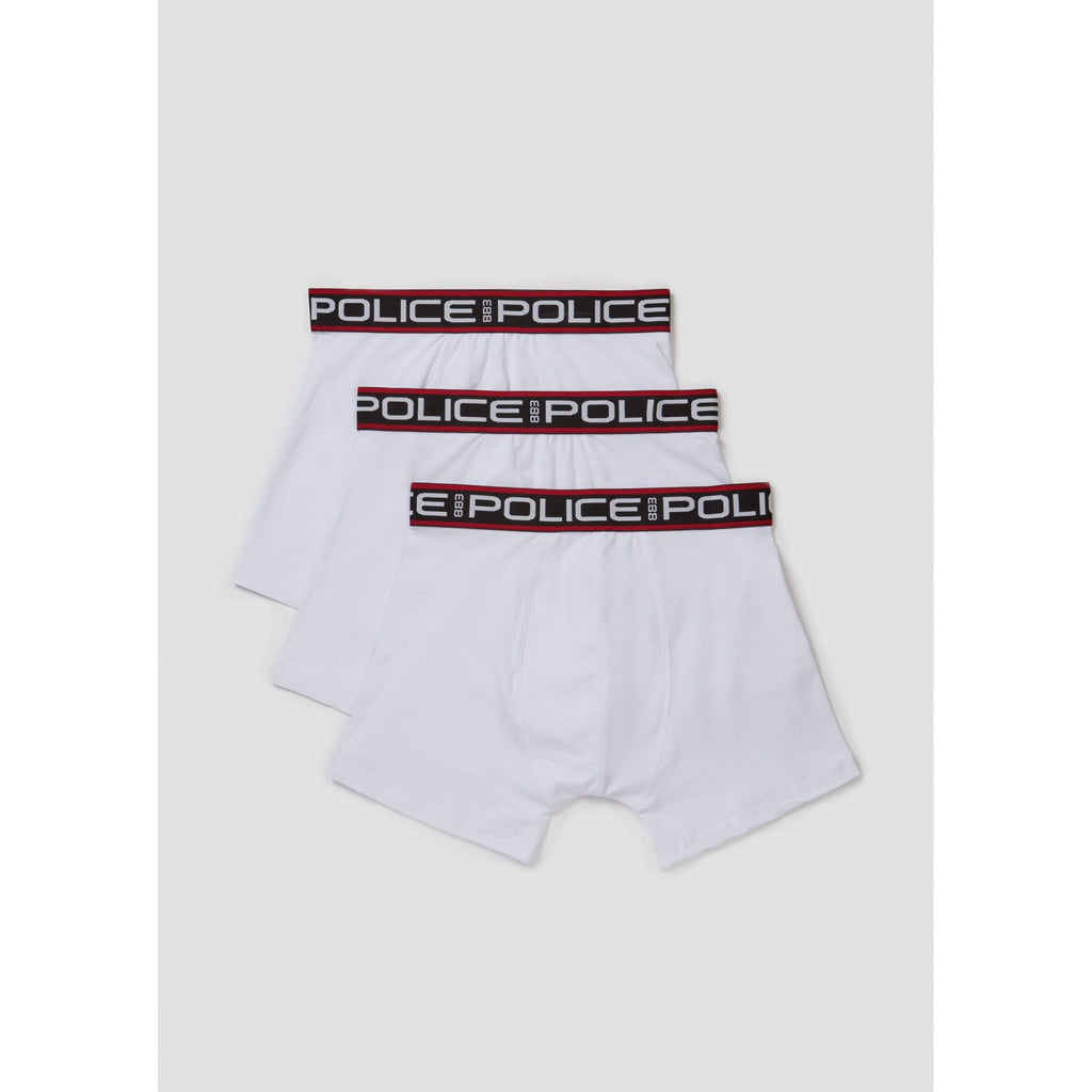 883 POLICE CORTI BOXERS 3 PACK WHITE