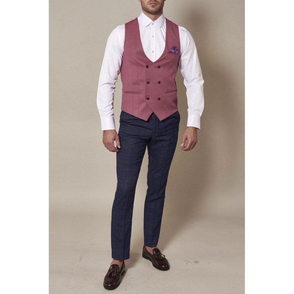 MARC DARCY KELLY SINGLE BREASTED WAISTCOAT PINK