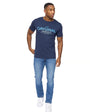 Crosshatch Off Axis T-Shirt - Navy