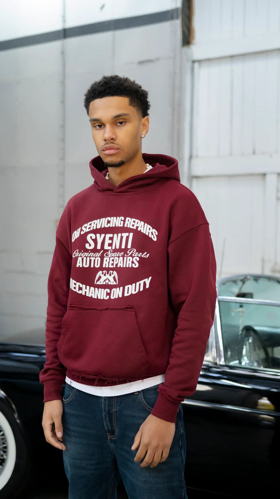 Syenti Mechanic Hoodie - Burgundy