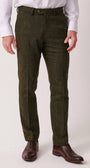 Marc Darcy Dean Tweed Trousers - Olive