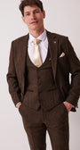 Marc Darcy Dean Tweed Blazer - Brown