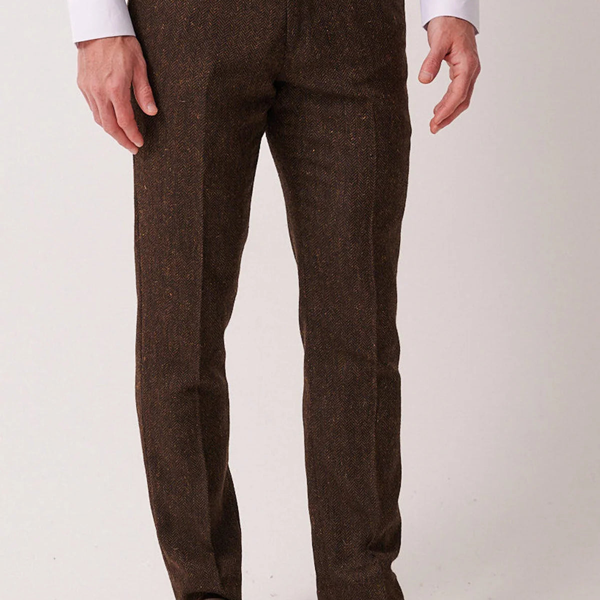 Marc Darcy Dean Tweed Trousers - Brown