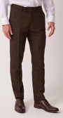 Marc Darcy Dean Tweed Trousers - Brown