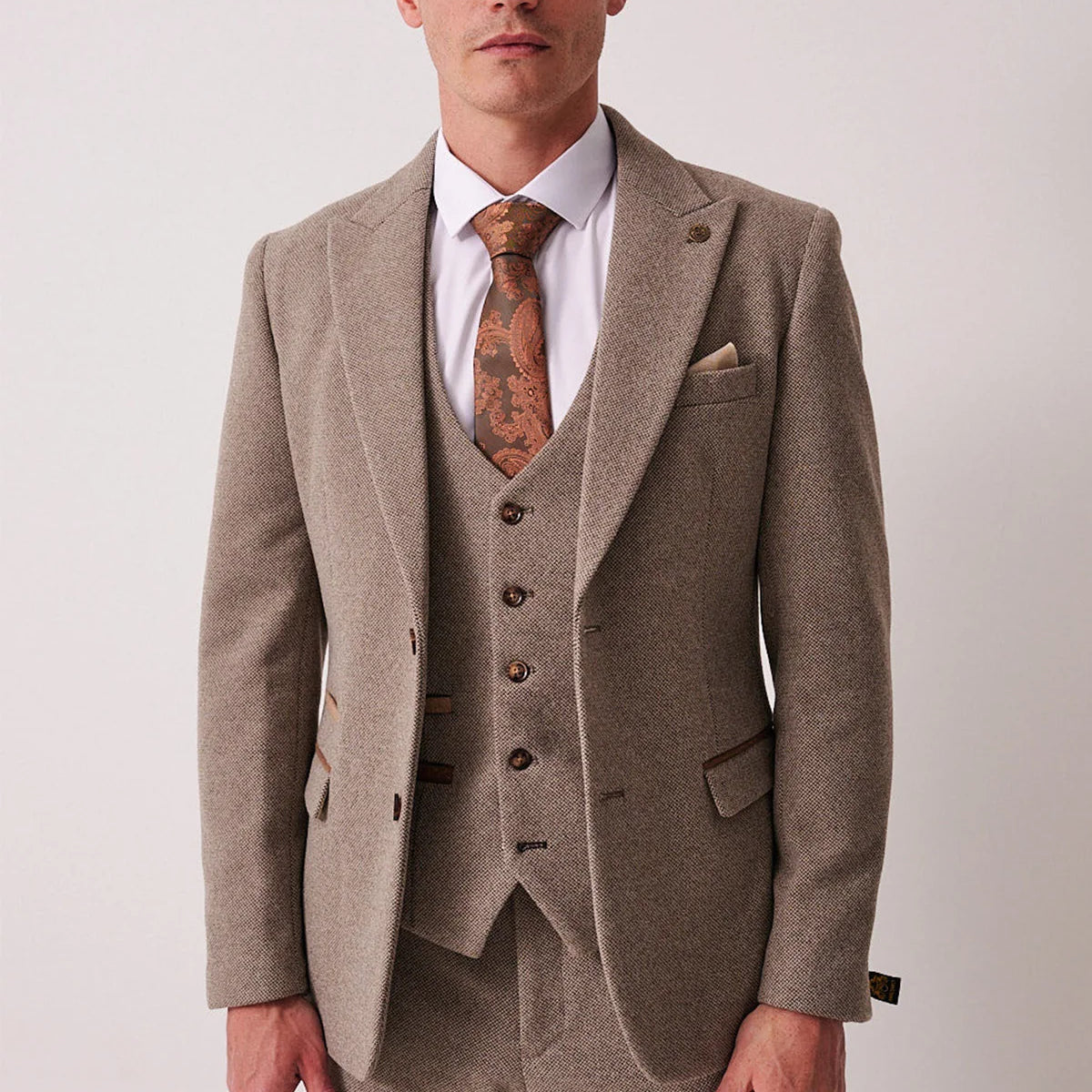 Marc Darcy Hayden Tweed Blazer - Tan