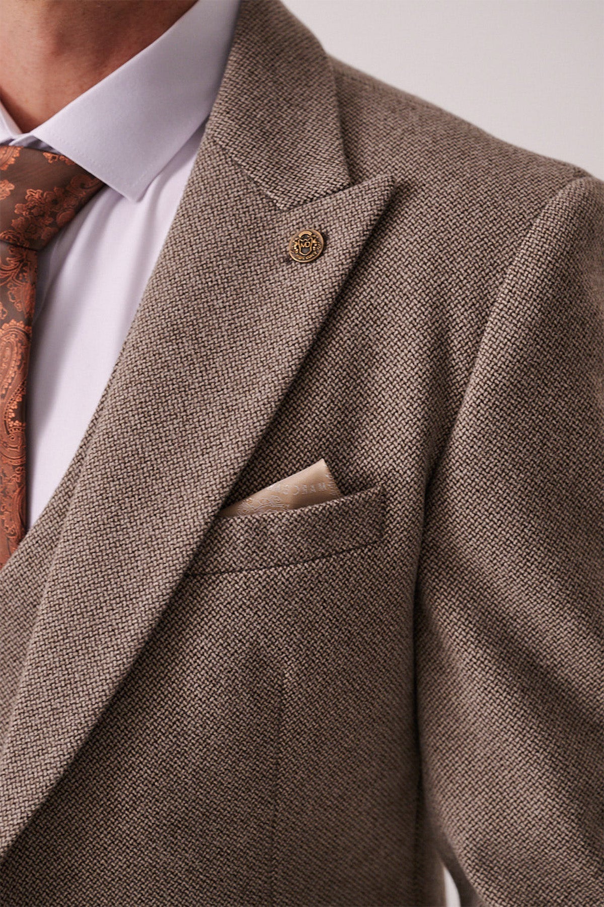 Marc Darcy Hayden Tweed Blazer - Tan
