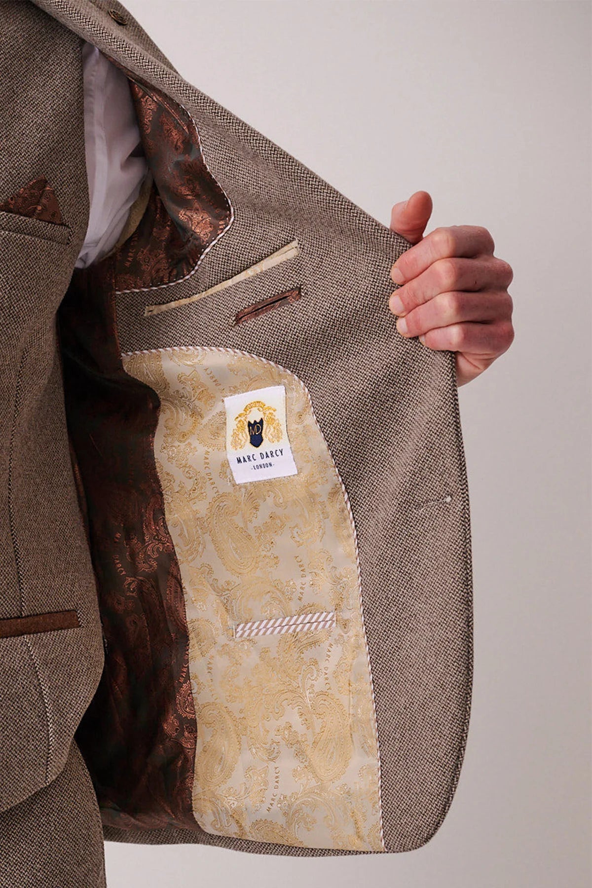 Marc Darcy Hayden Tweed Blazer - Tan