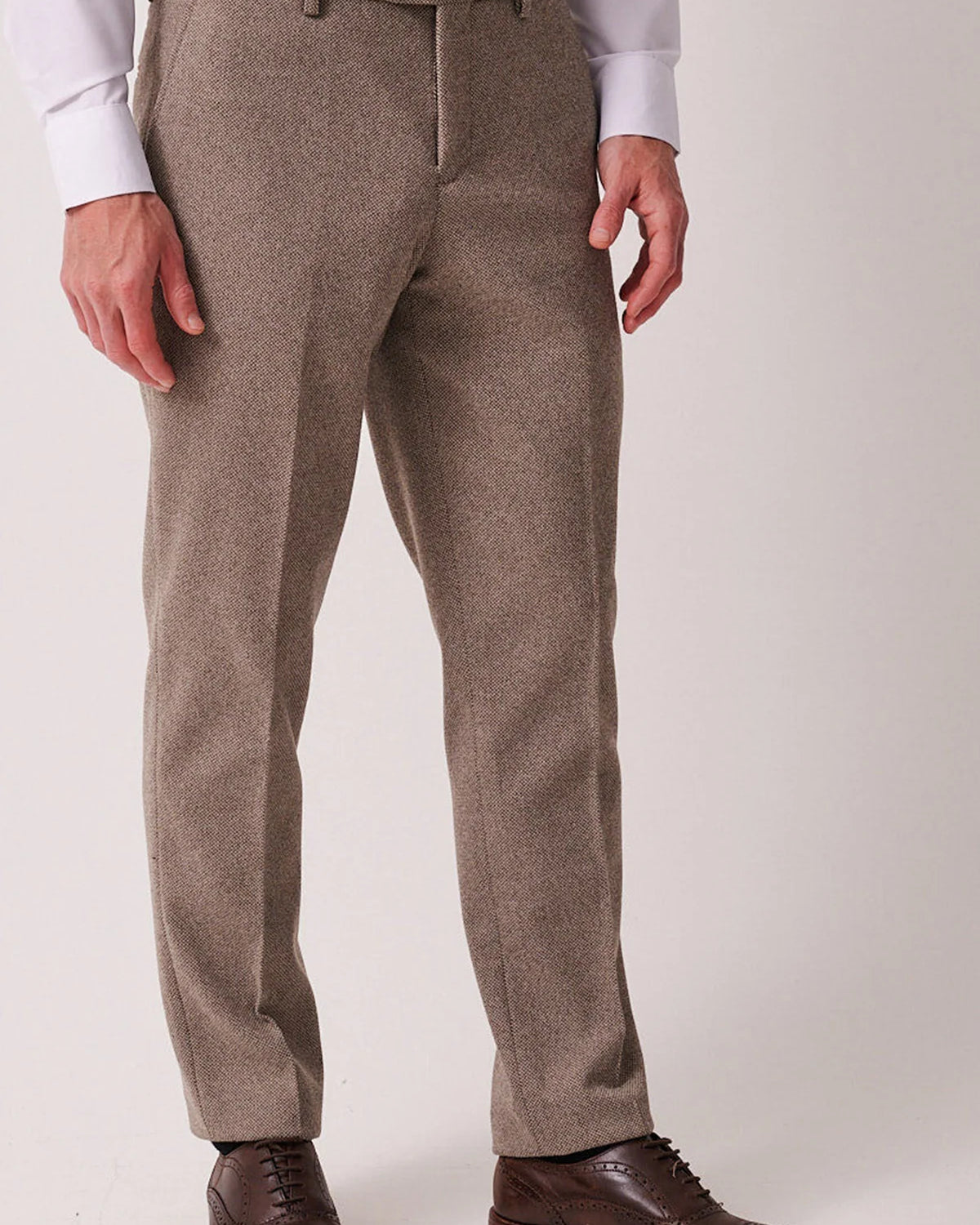 Marc Darcy Hayden Tweed Trouser - Tan