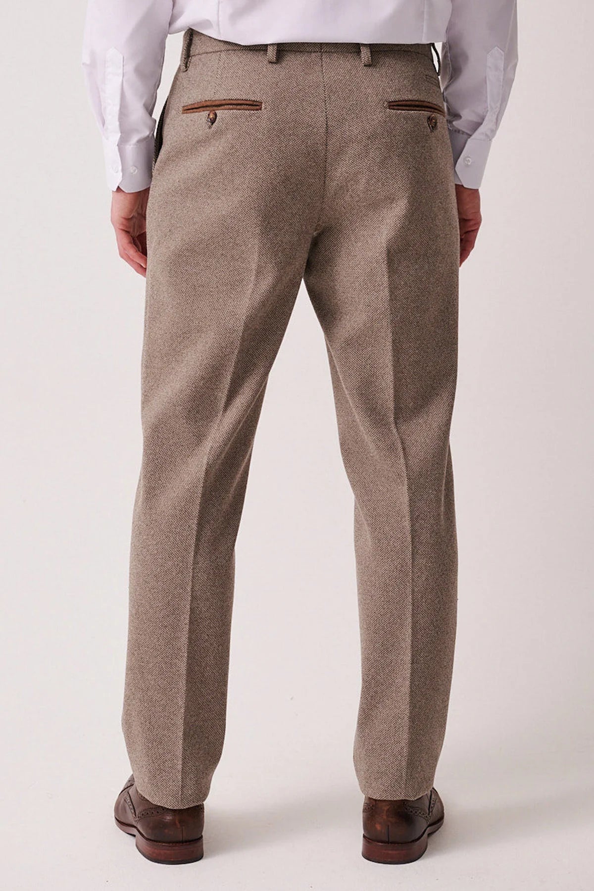 Marc Darcy Hayden Tweed Trouser - Tan