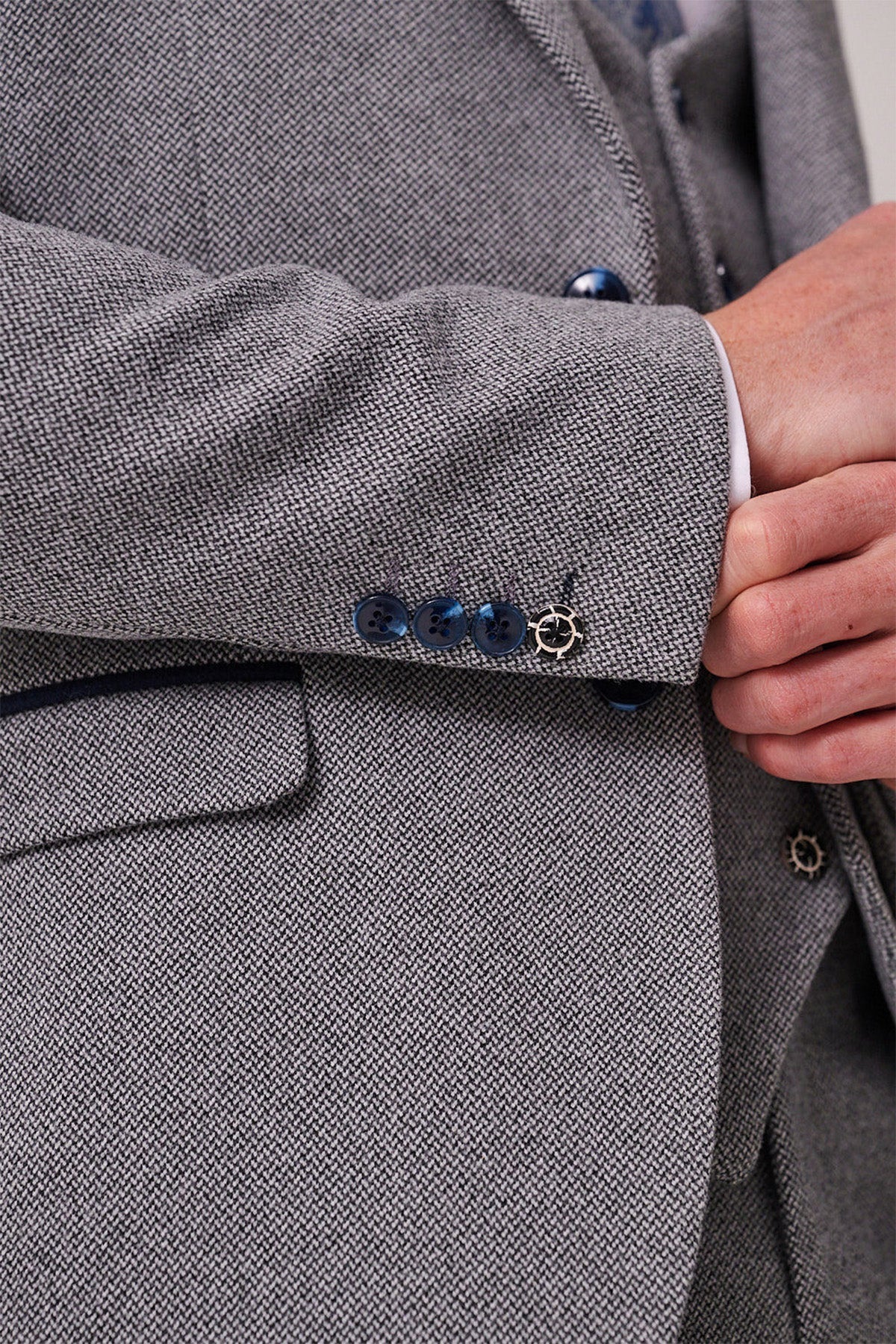 Marc Darcy Hayden Tweed Blazer - Silver