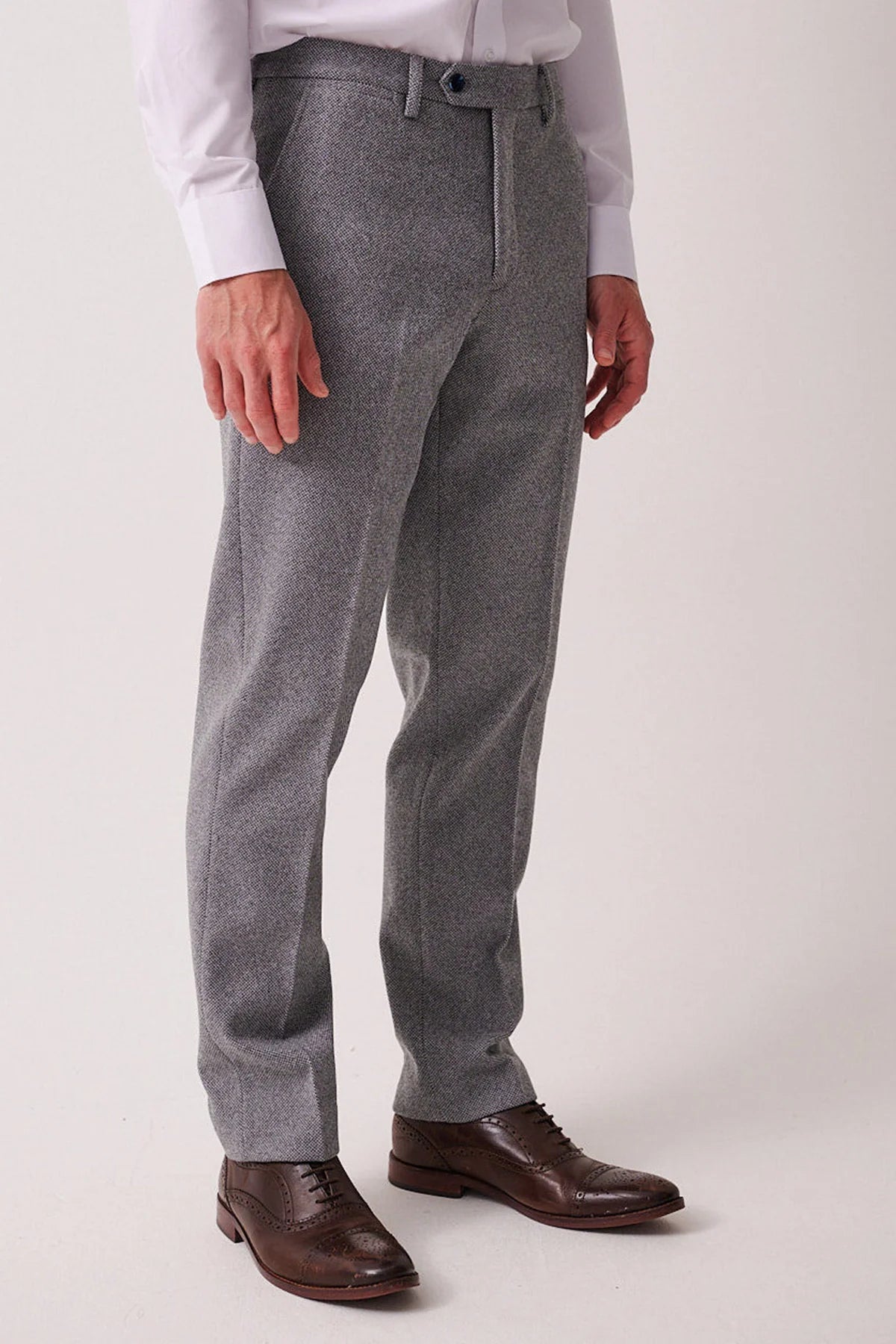 Marc Darcy Hayden Tweed Trouser - Silver