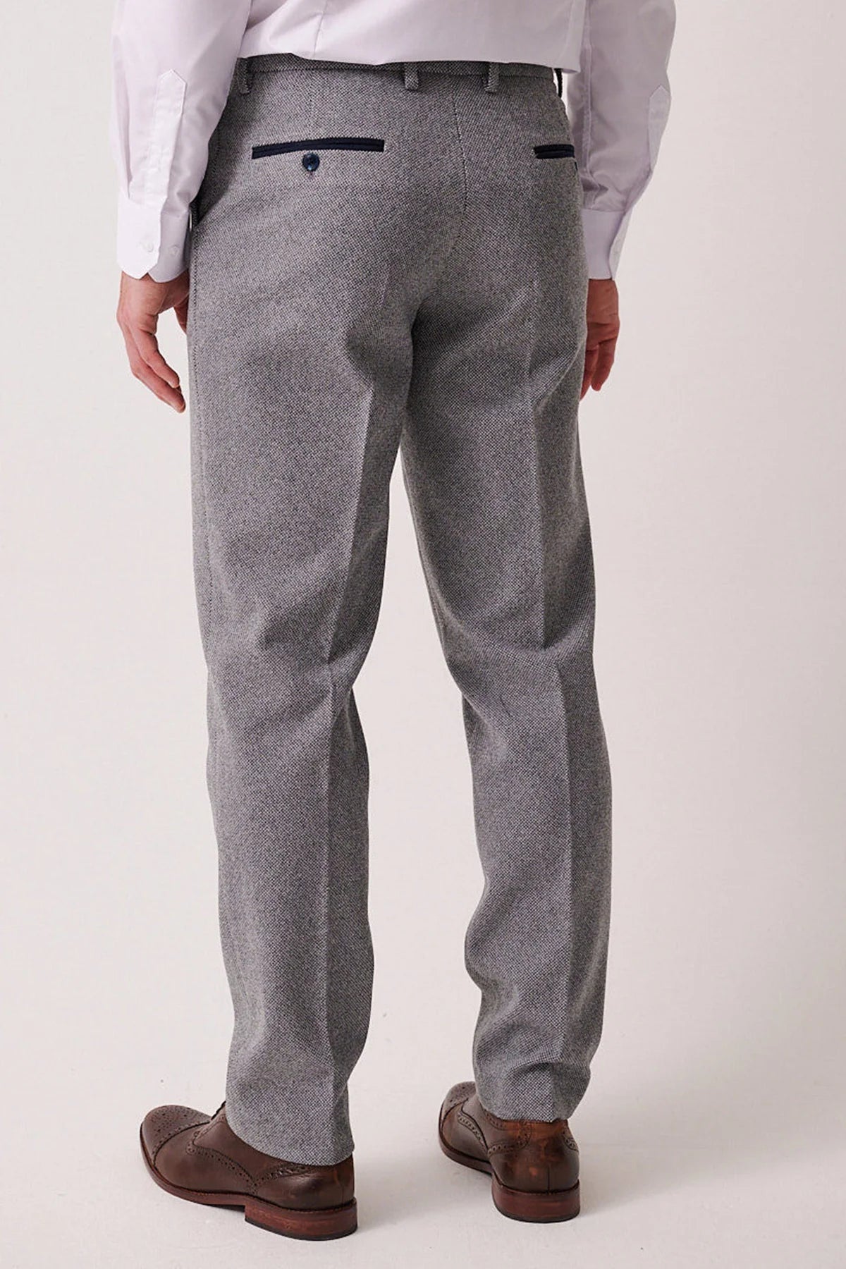 Marc Darcy Hayden Tweed Trouser - Silver