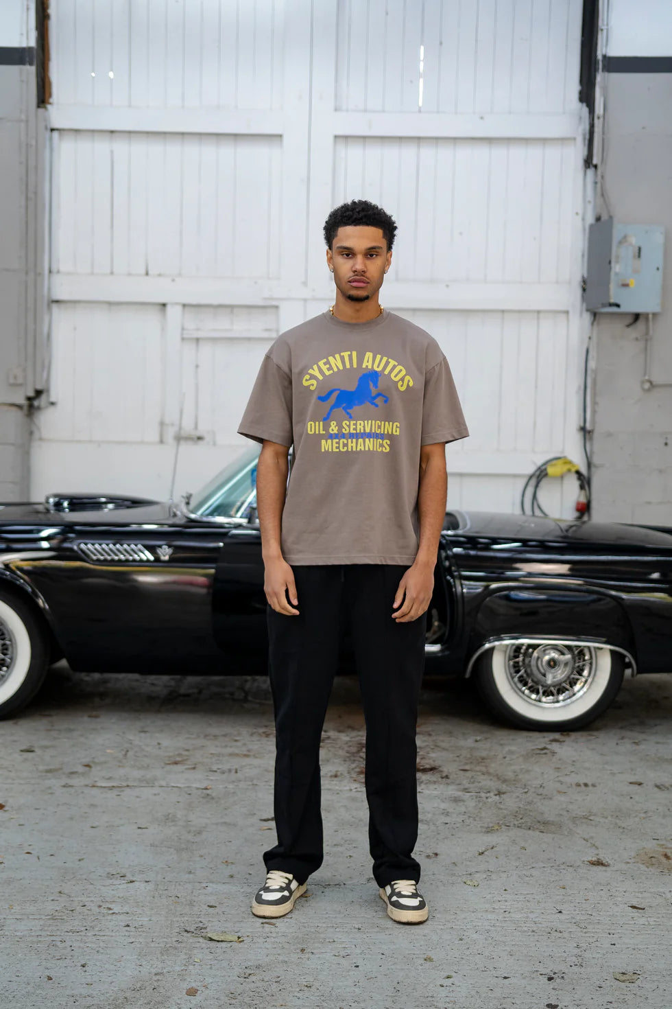 Syenti Oil & Servicing T-Shirt - Light Brown