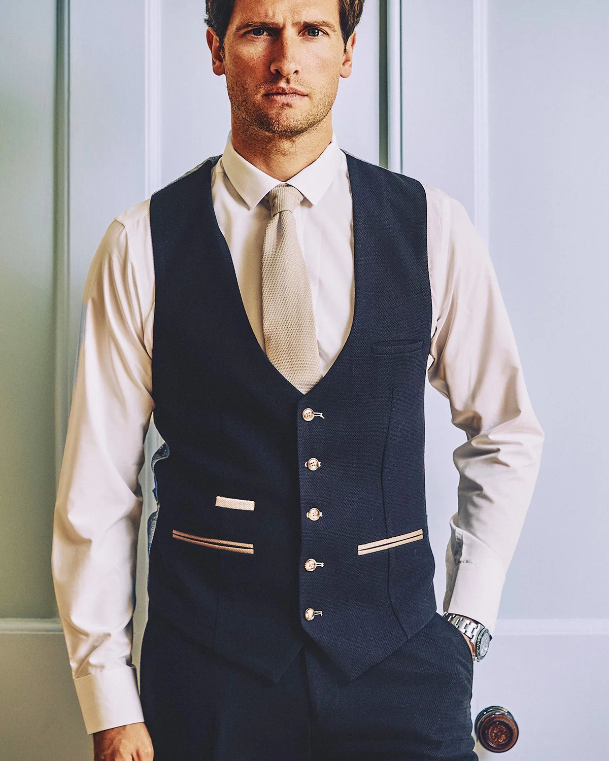 Marc Darcy MD7 Waistcoat - Navy
