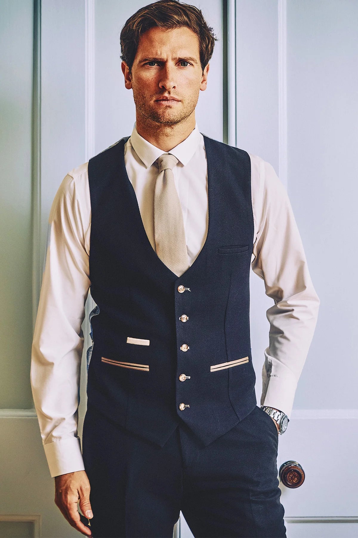 Marc Darcy MD7 Waistcoat - Navy
