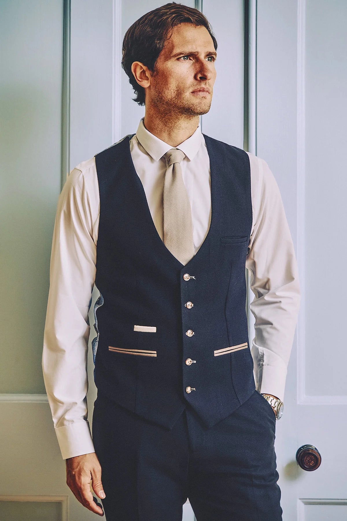 Marc Darcy MD7 Waistcoat - Navy