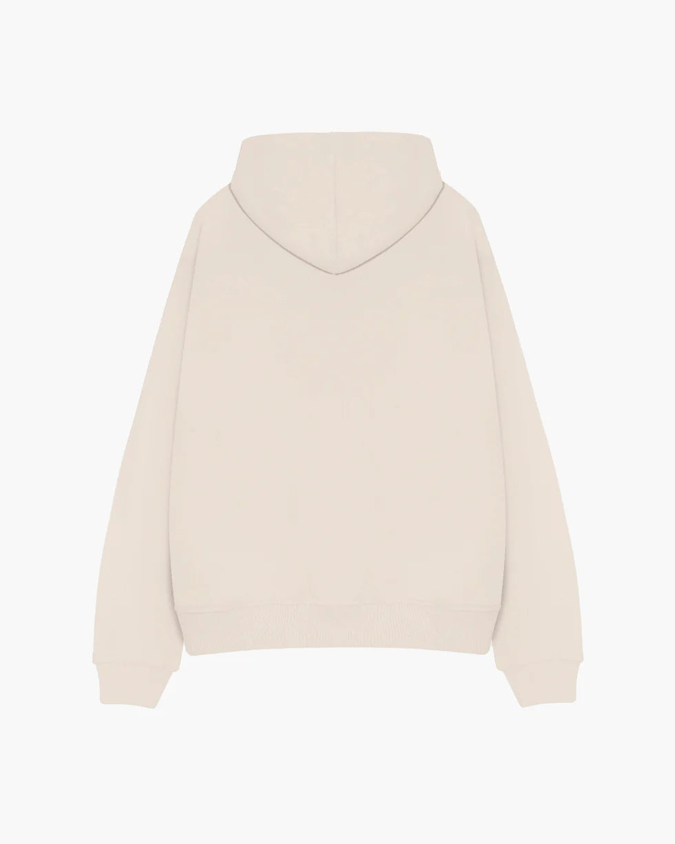 Syenti Crest Zip Thru Hoodie Light Stone