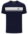 Sergio Tacchini STM14593 Master Crewneck T-Shirt 206 - Navy/White - Tonal Ringer