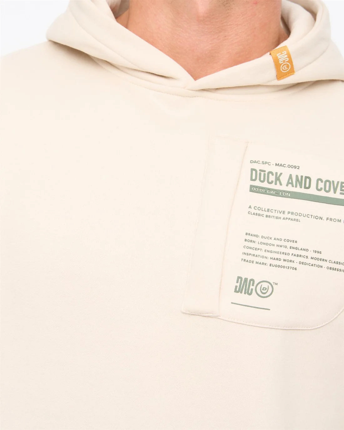 Duck & Cover Adamsberg Hoodie - Off White