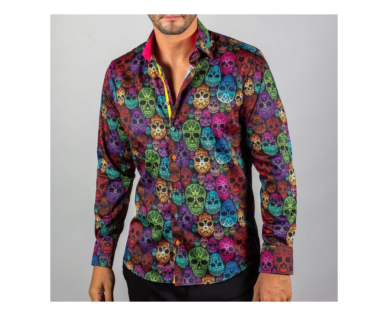 Claudio Lugli CP6699 Skulls Shirt - Purple