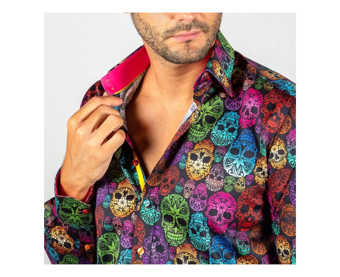 Claudio Lugli CP6699 Skulls Shirt - Purple