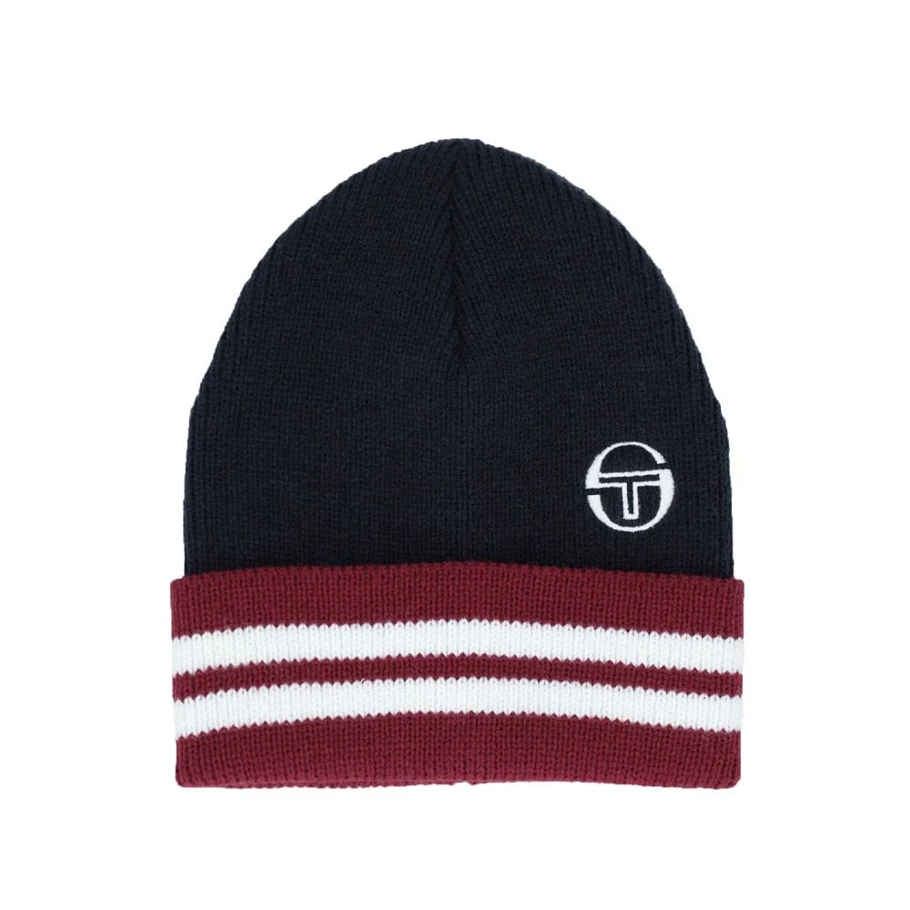 Sergio Tacchini STA29583 Surge Beanie Hat - Maritime Blue/Red