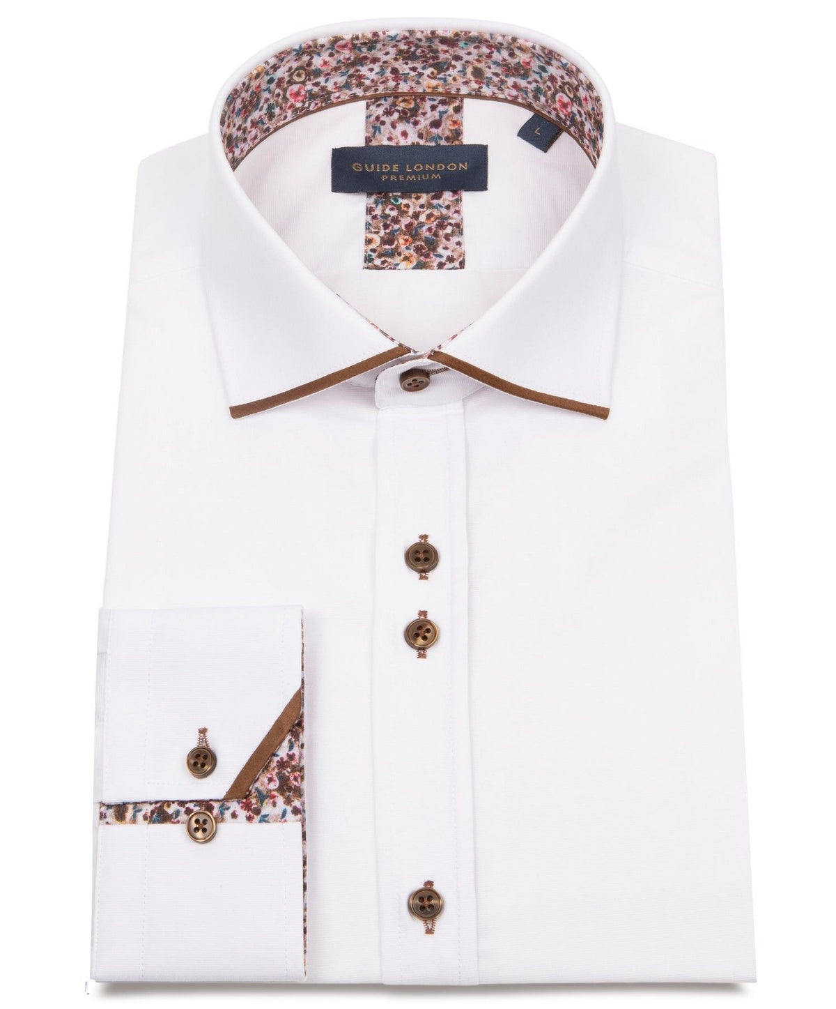 GUIDE LONDON LS76769 SHIRT WHITE/TAN