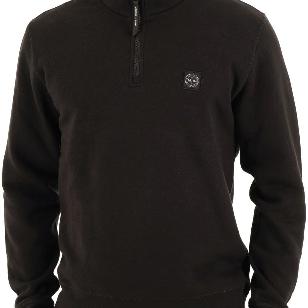Marshall Artist MSATM11124 Marchio 1/4 Zip - Black