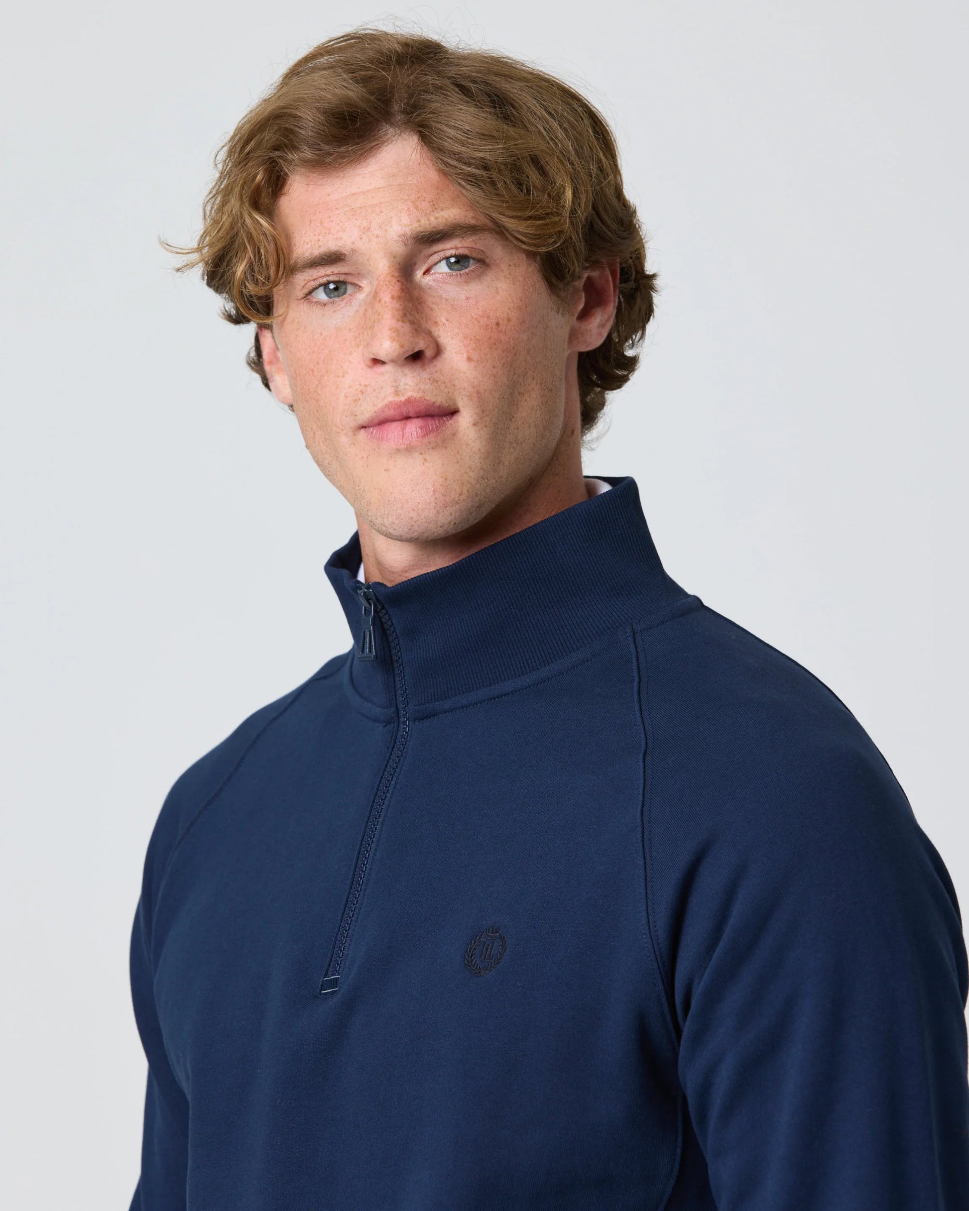 Henri Lloyd Kinsale Quarter Zip Sweatshirt - Navy Blue