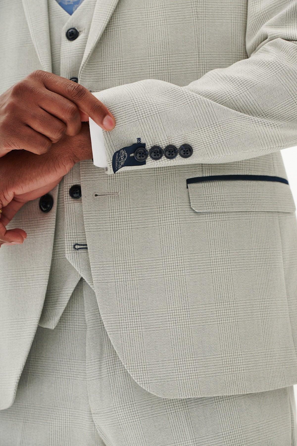 Marc Darcy Bromley Blazer - Stone Check