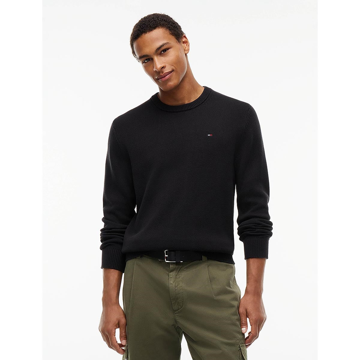 Tommy Jeans DM0DM21787 TJM Slim Essential Sweater - Black