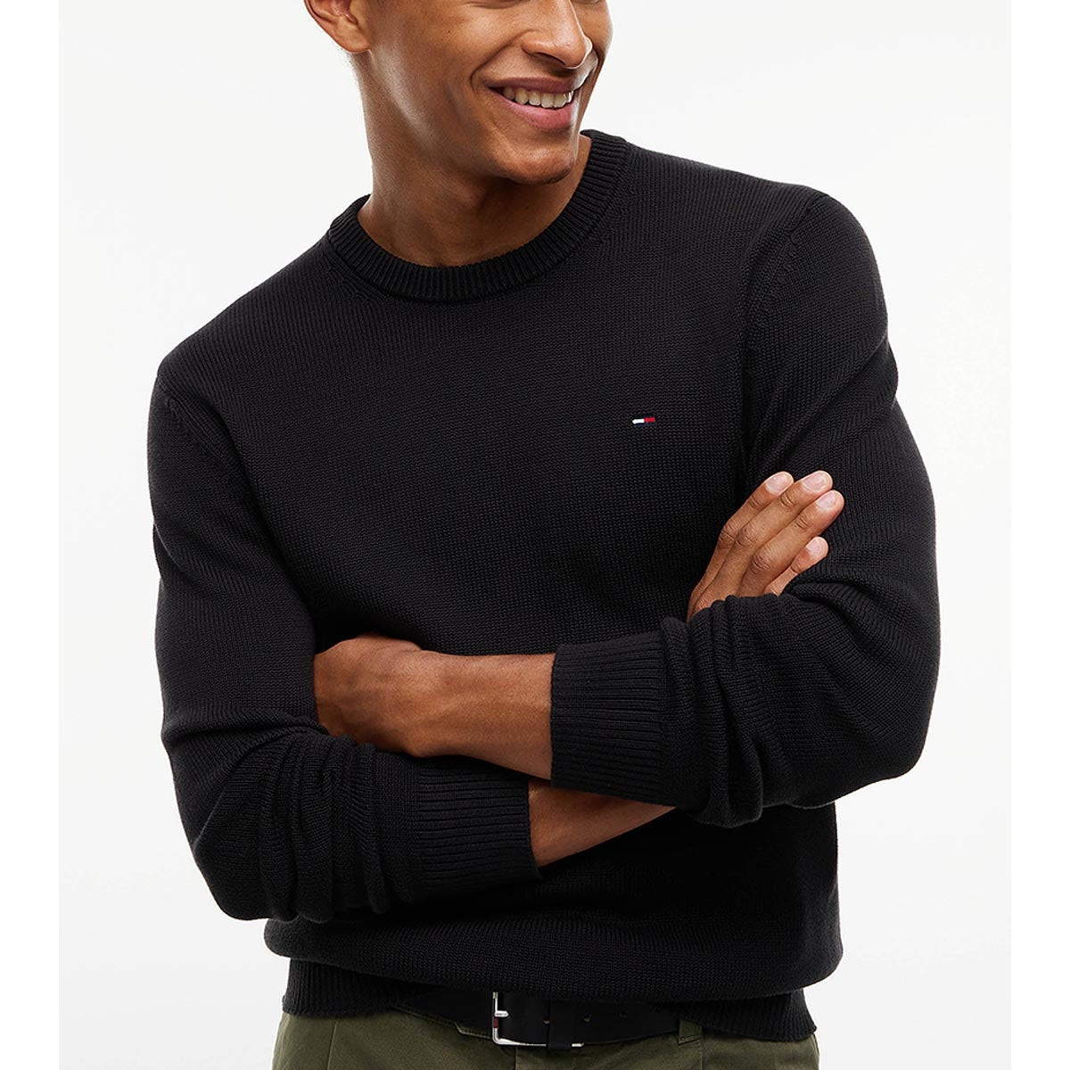 Tommy Jeans DM0DM21787 TJM Slim Essential Sweater - Black