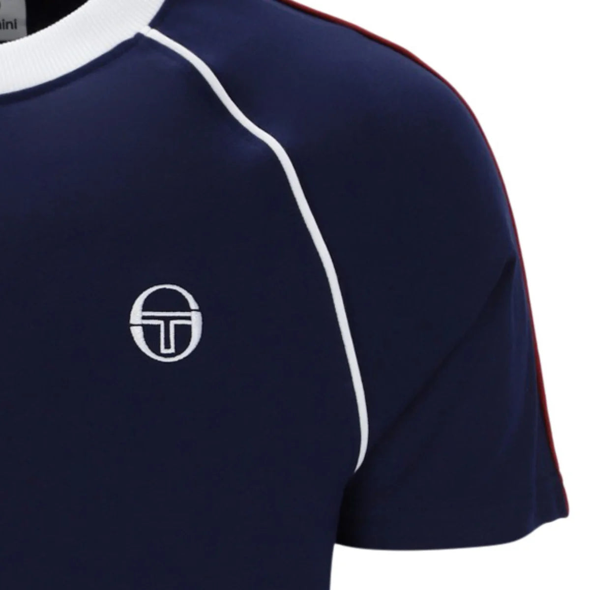 Sergio Tacchini STM12243 Ghibli Davis T-Shirt 218 - Maritime Blue/Adrenaline Rush/White