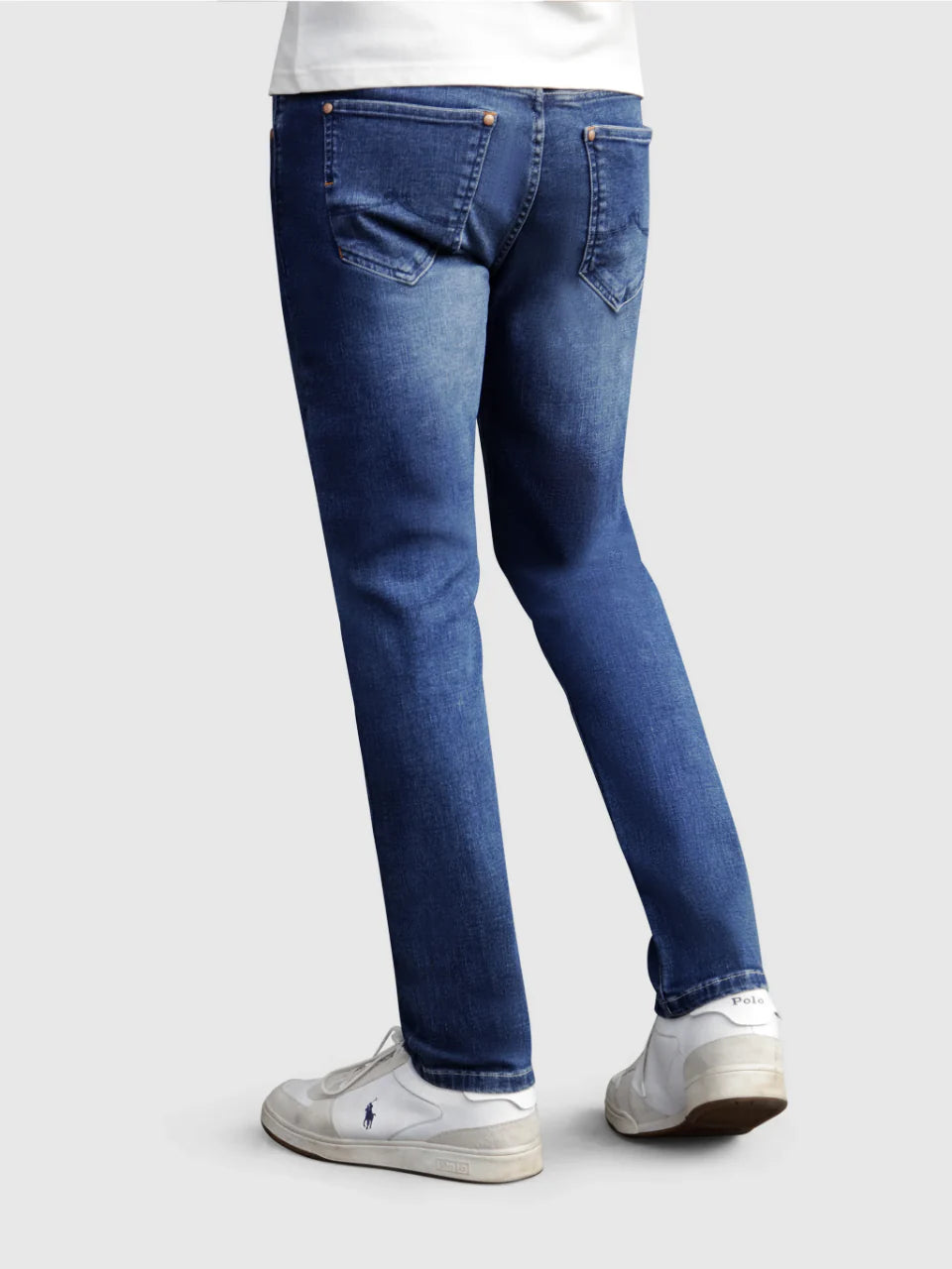 Mish Mash 1984 Tapered Fit High Stretch Ajanta Jeans - Blue Denim