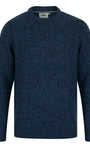 Tokyo Laundry Brendean Chunky Basket Stitch Knit Jumper - Denim Twist