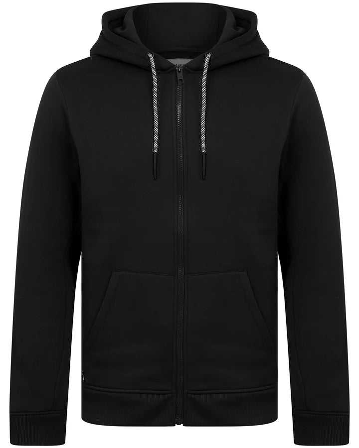 Tokyo Laundry Emund Zip Through Hoodie - Jet Black
