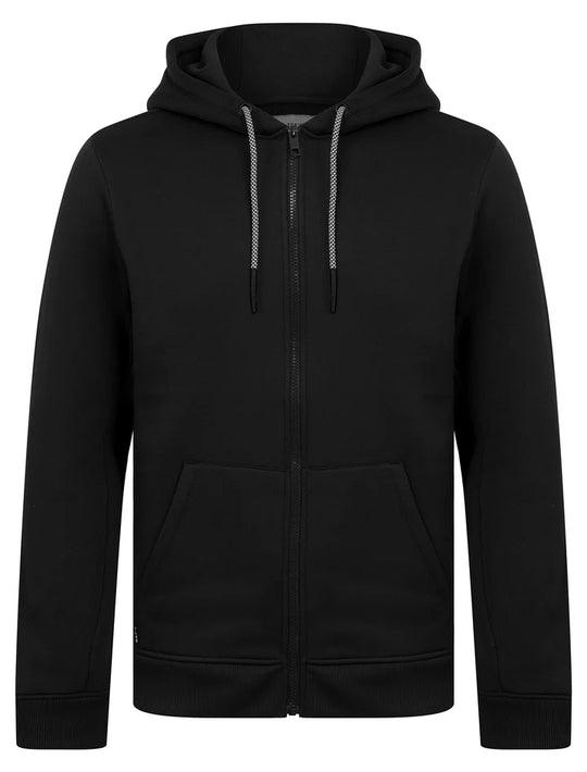 Tokyo Laundry Emund Zip Through Hoodie - Jet Black