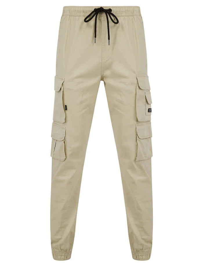 Tokyo Laundry Cathay Cotton Twill Cuffed Multi-Pocket Cargo Jogger Pants
