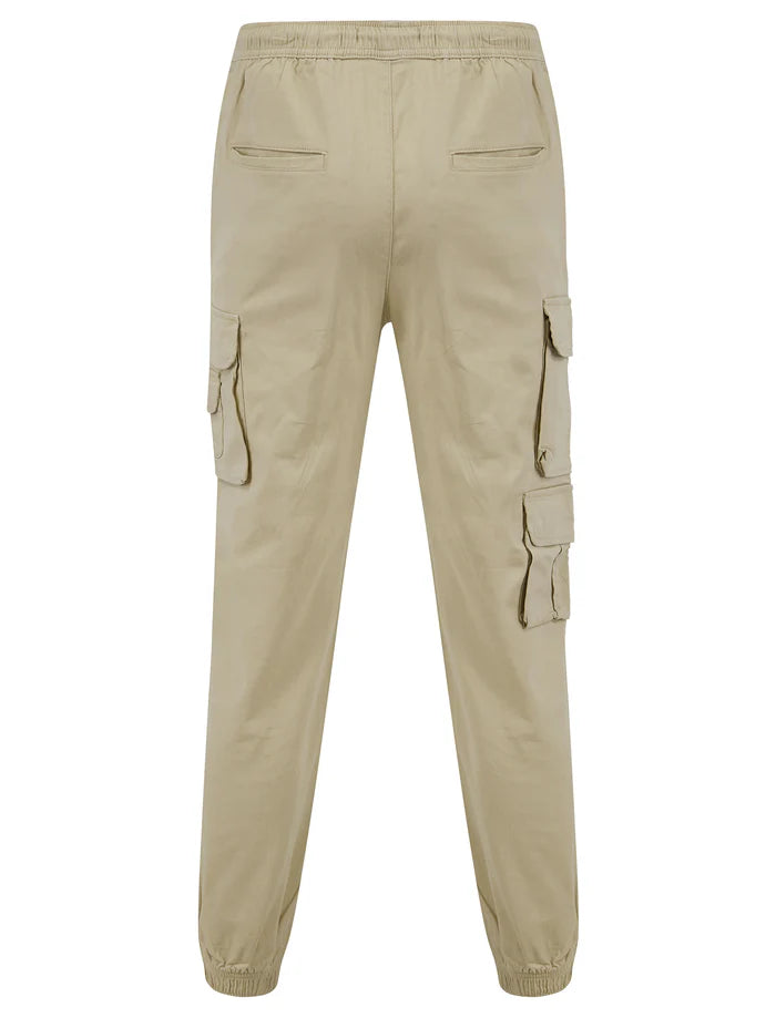 Tokyo Laundry Cathay Cotton Twill Cuffed Multi-Pocket Cargo Jogger Pants