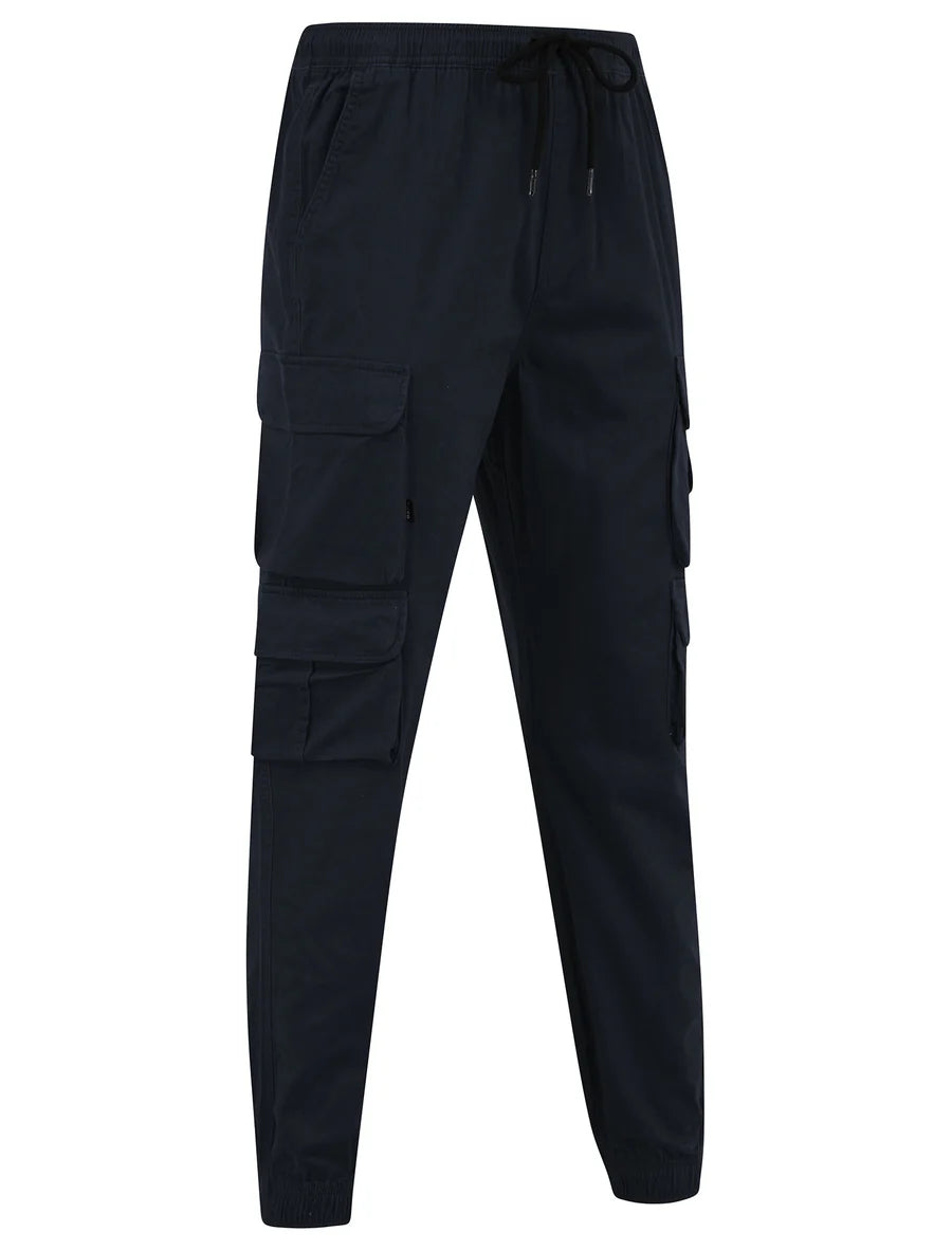 Tokyo Laundry Cathay Cotton Twill Cuffed Multi-Pocket Cargo Jogger Pants