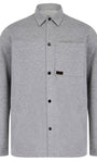 Tokyo Laundry Commander Overshirt - Light Grey Marl