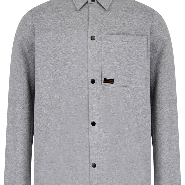 Tokyo Laundry Commander Overshirt - Light Grey Marl