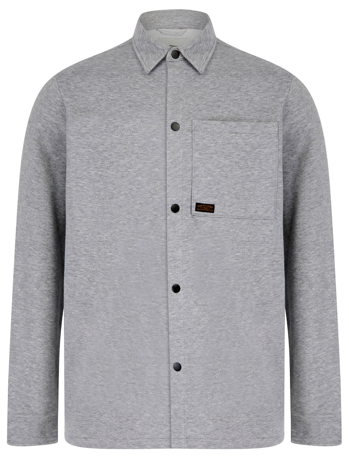 Tokyo Laundry Commander Overshirt - Light Grey Marl