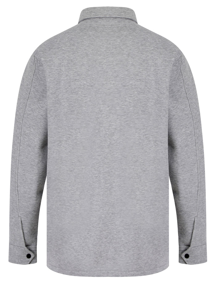 Tokyo Laundry Commander Overshirt - Light Grey Marl