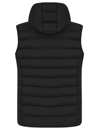 Tokyo Laundry Tamaki Quilted Hooded Puffer Gilet - Black