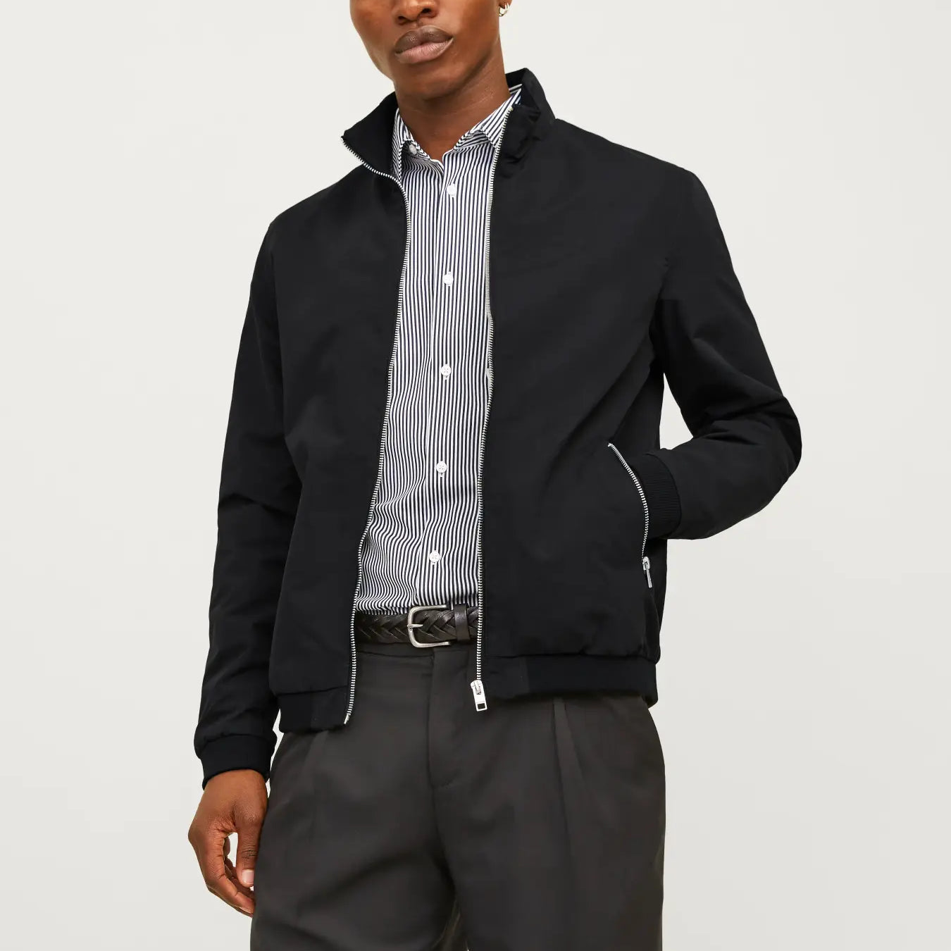 Jack & Jones Rush Harrington Bomber Jacket - Black