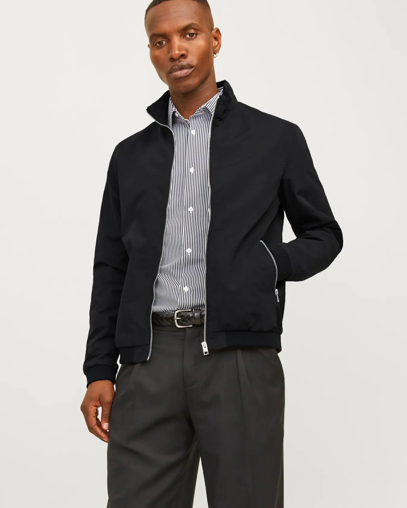 Jack & Jones Rush Harrington Bomber Jacket - Black
